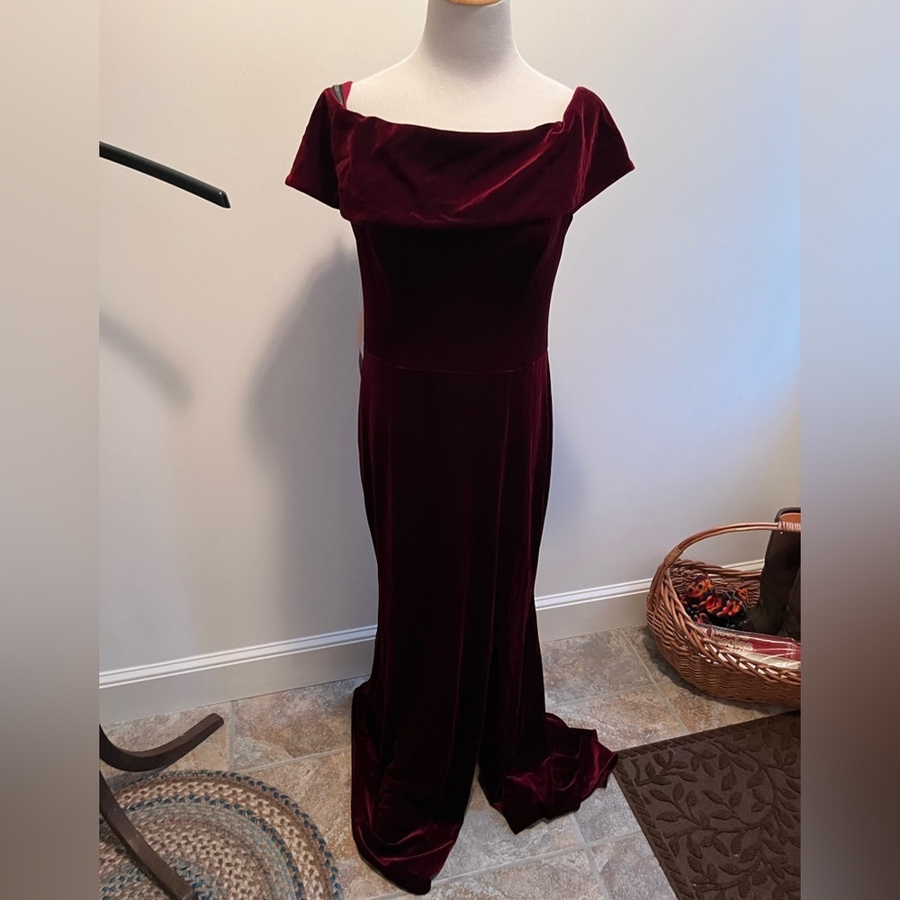 BHLDN Fawn Red Velvet Dress Size 14 NWT - Picture 6 of 17